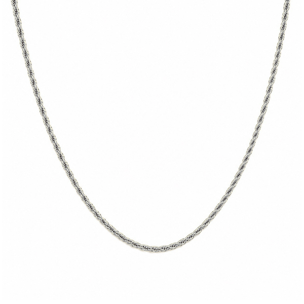 Classic Rope 3mm Halskæde Sølvfarvet