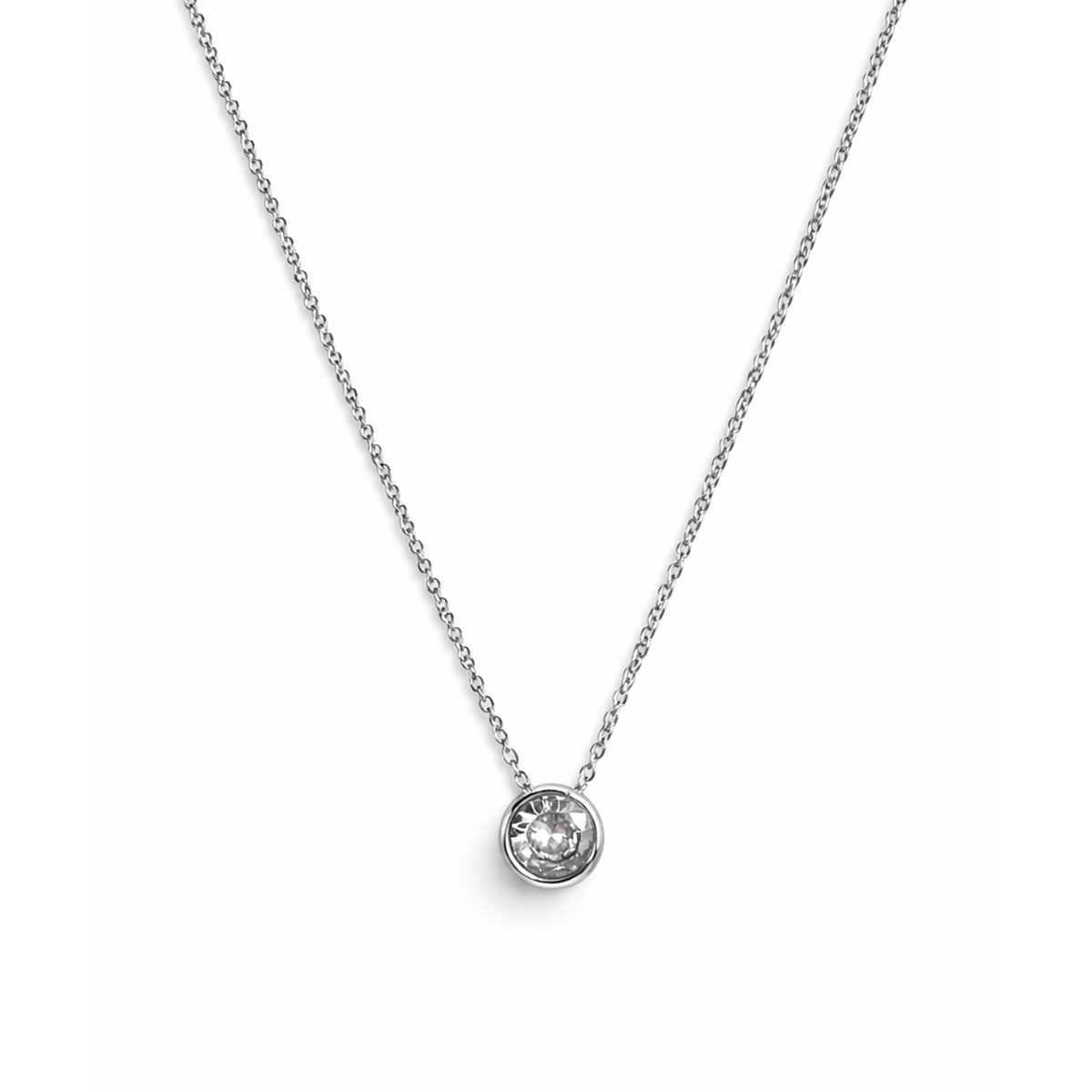 Crystal Necklace Silver-coloured
