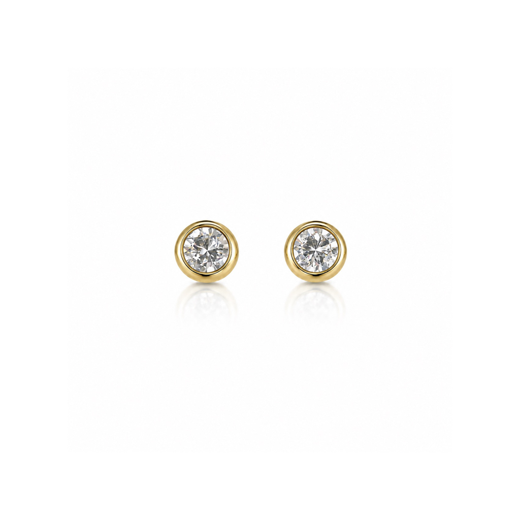 Crystal Studs Guldbelagt