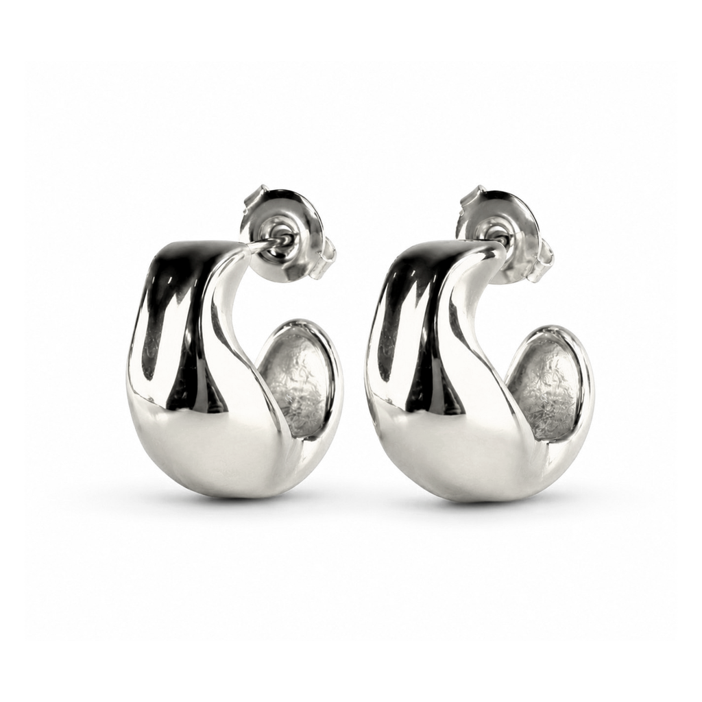 Noelle Hoops Silver-colored