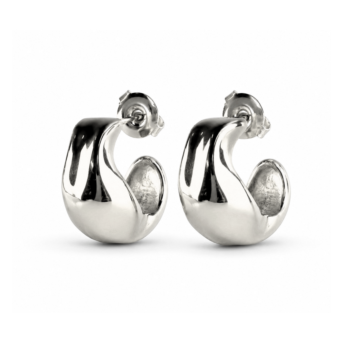 Noelle Hoops Silver-colored